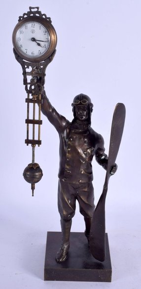 Bronze Mystery RAF Clock