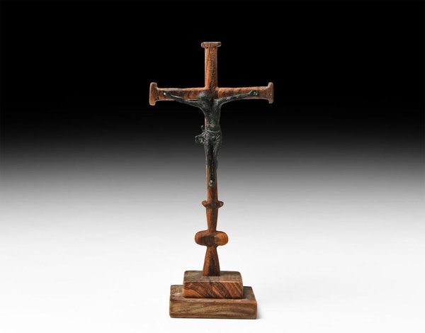Christian Corpus Christi on Wooden Cross