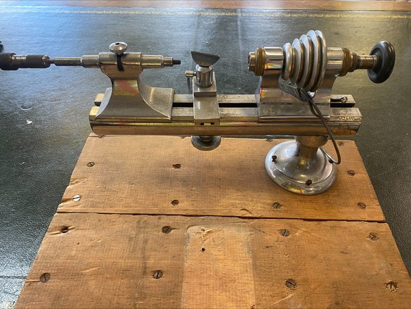 Vintage Swartchild & Co "Triumph" 8mm Watchmakers Lathe Set + Collet Kit