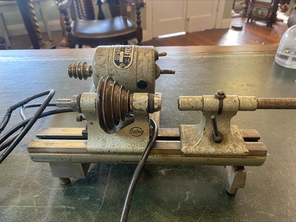 Vintage G. Boley 8mm Watchmakers Lathe - Integrated Watch-Craft Motor Set + Collets